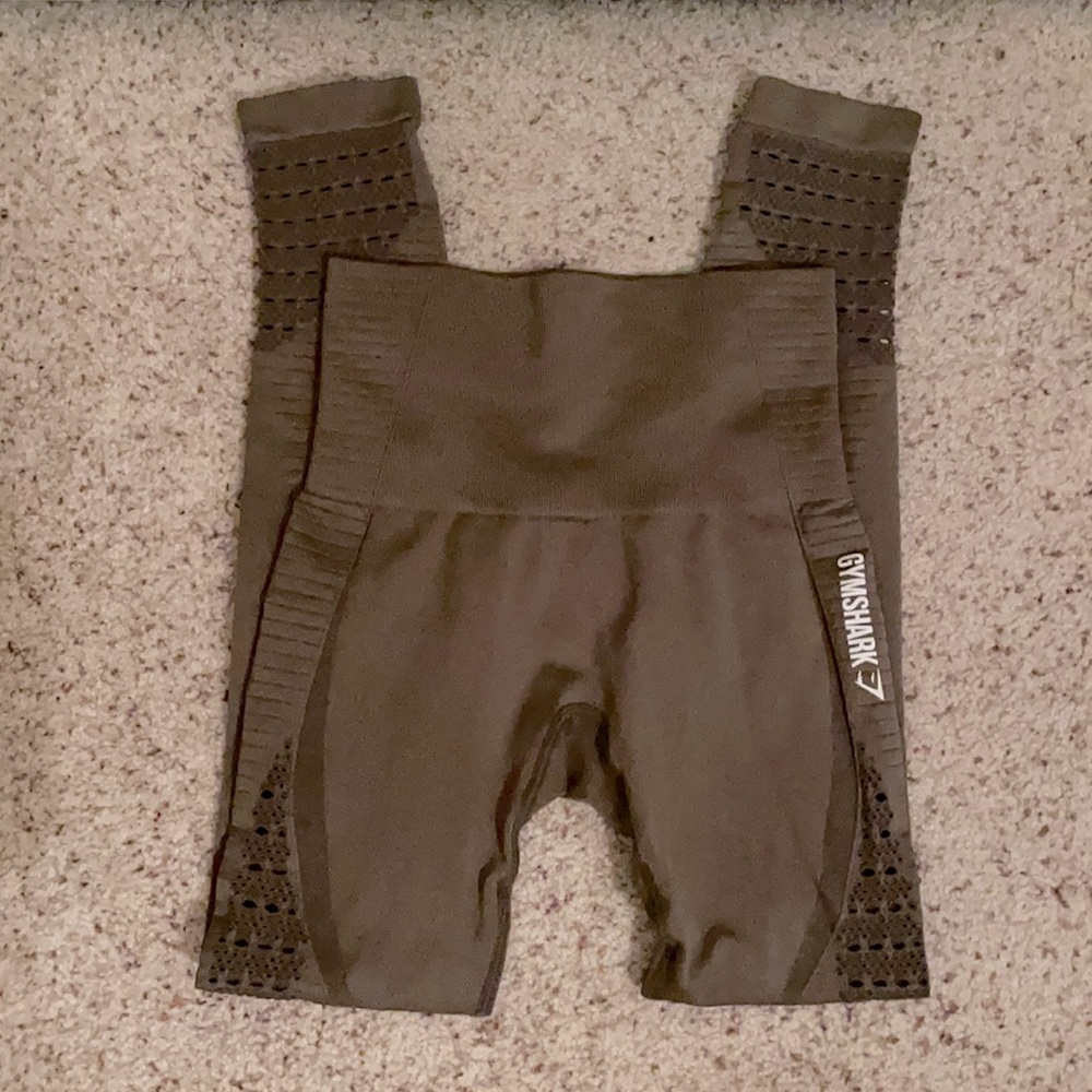 Gymshark Energy+Seamless Leggings - olive green